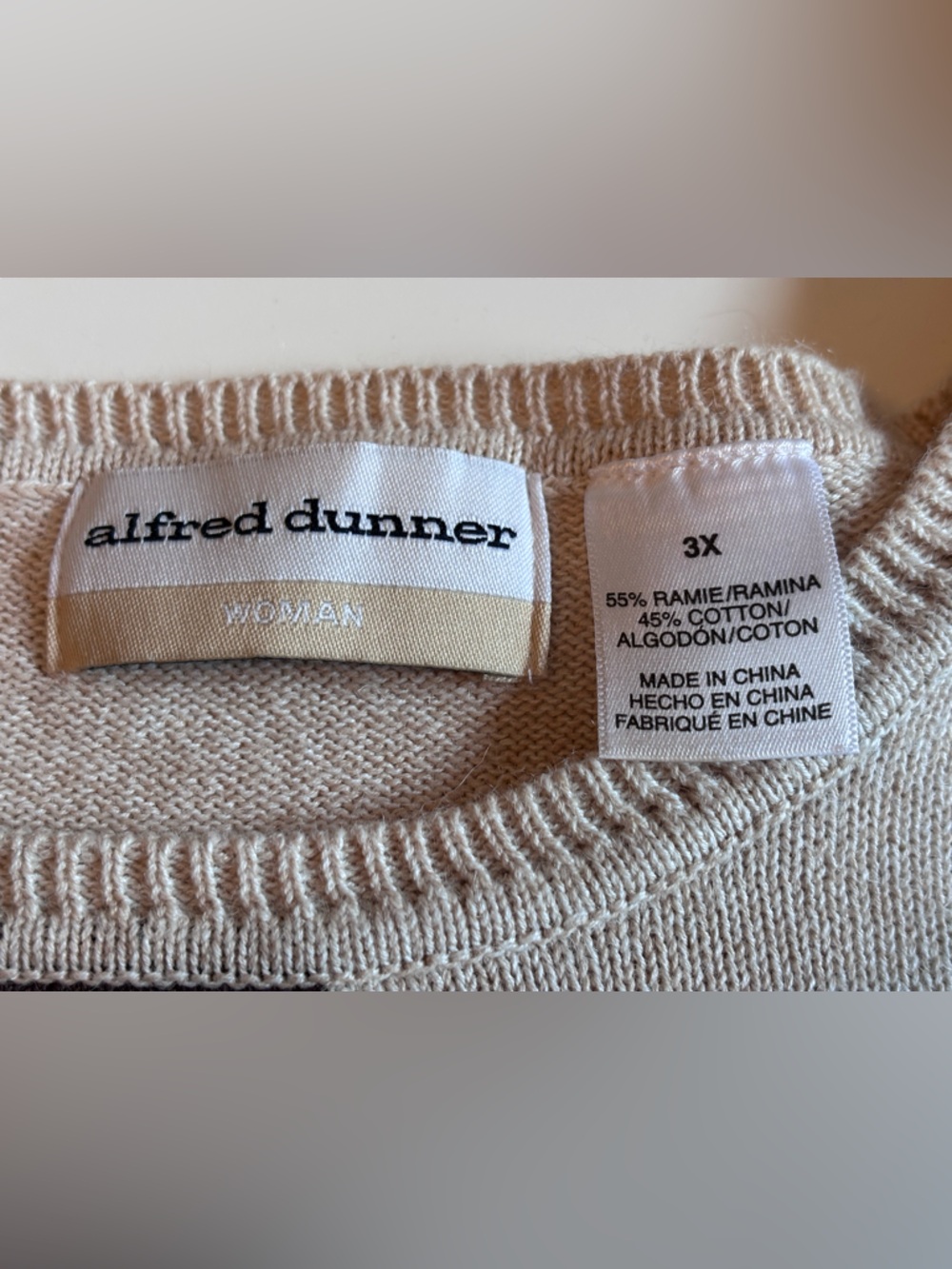 Alfred Dunner Multicolor Patchwork Crewneck Sweater, Fall themed. Women’s 3X - Picture 8 of 16